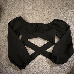 Black crop top